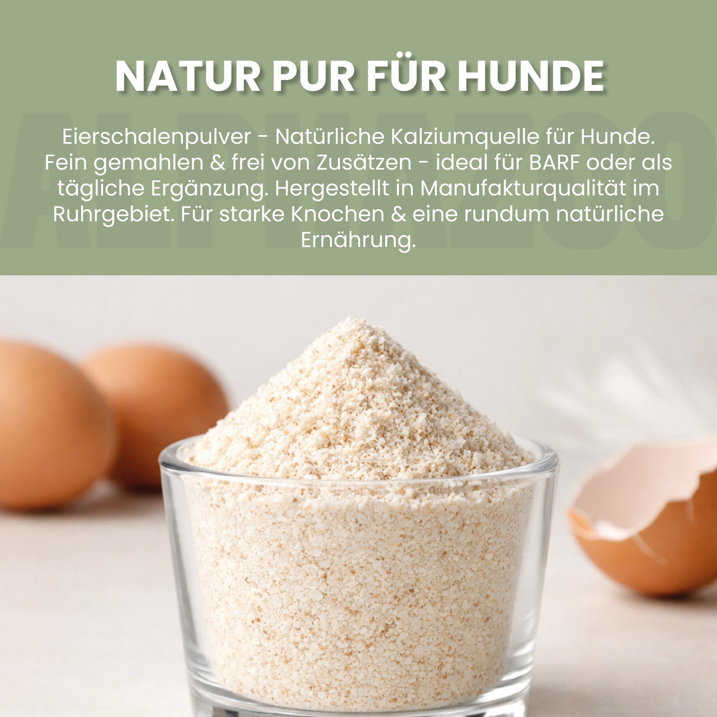 Eierschalenpulver für Hunde