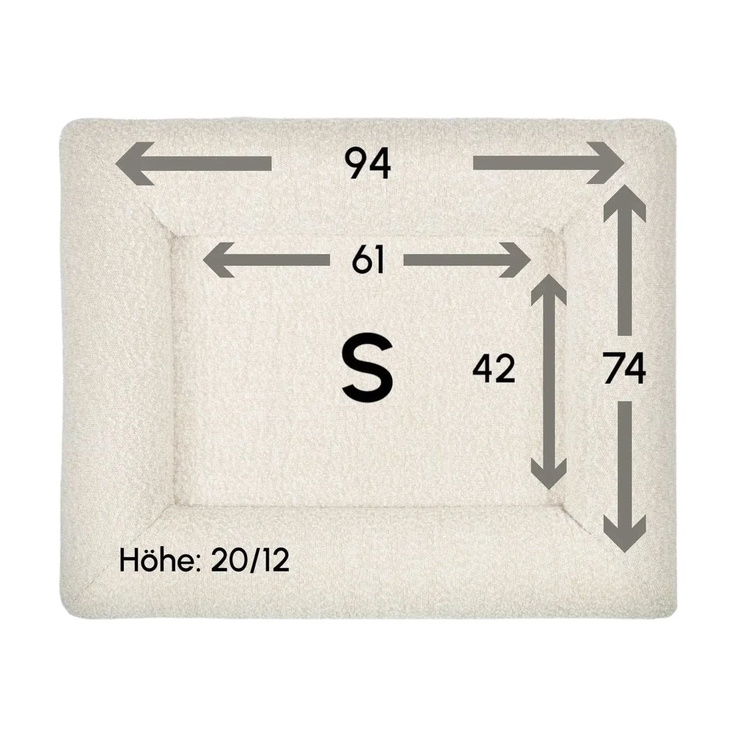 Hundebett Barklay Größe S mit Boucèbezug