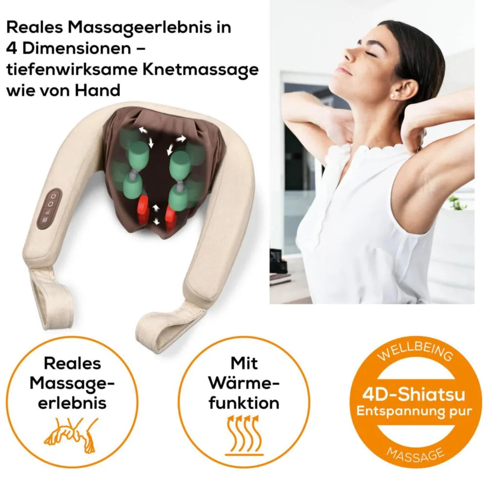 Nacken-Massagegerät 4D mit Wärmefunktion – MG153