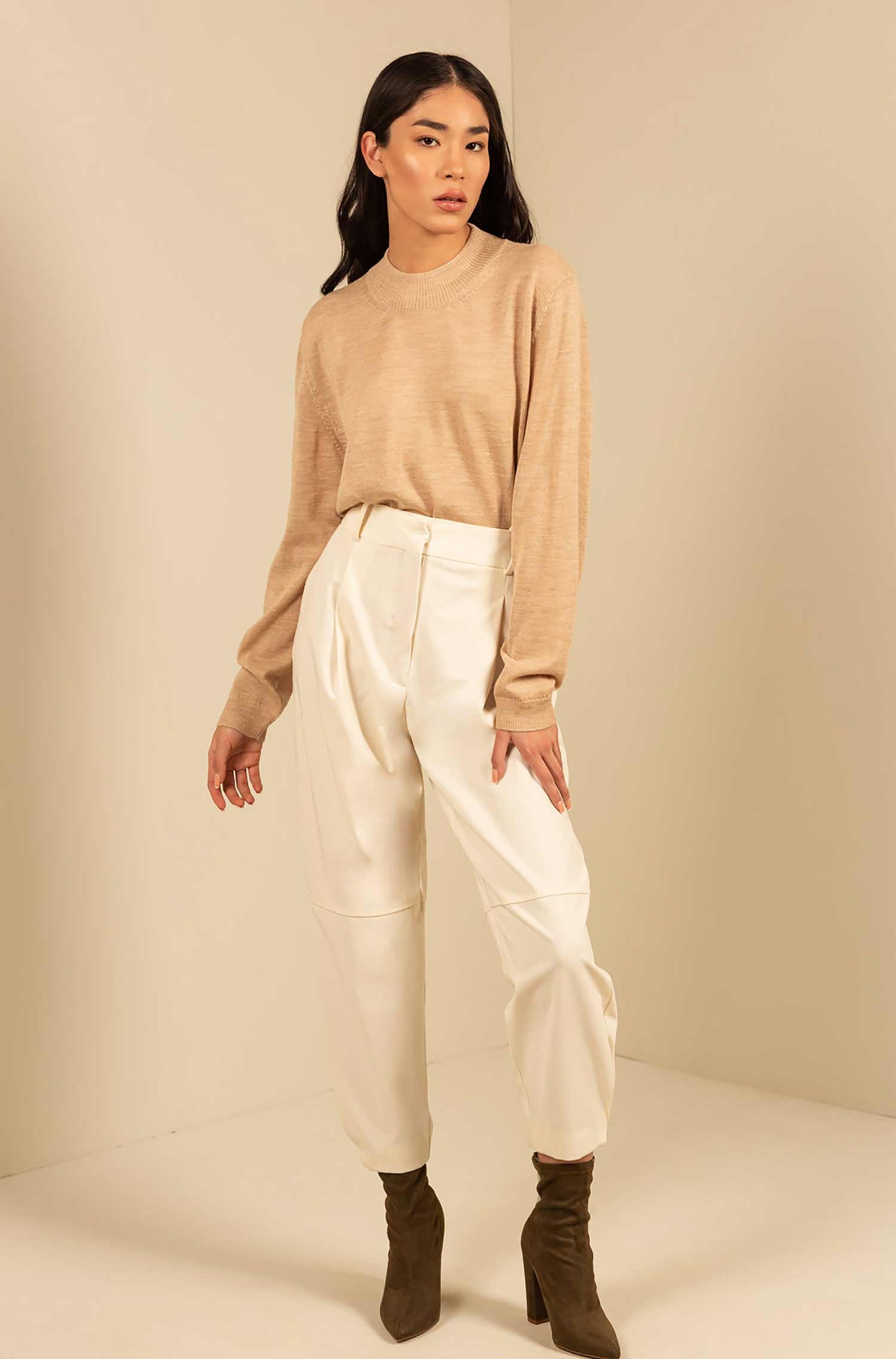 KUNA - Alpaka Damen Pullover Turtleneck - Anahi – 100 % Baby‑Alpaka