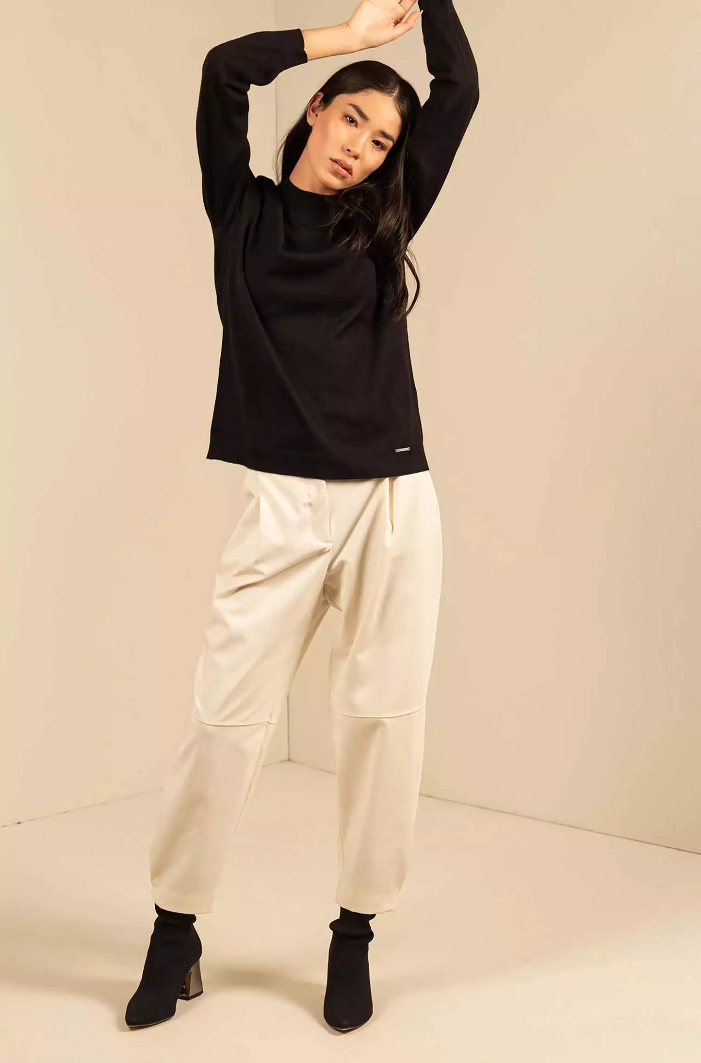 KUNA - Alpaka Damen Pullover Turtleneck - Anahi – 100 % Baby‑Alpaka