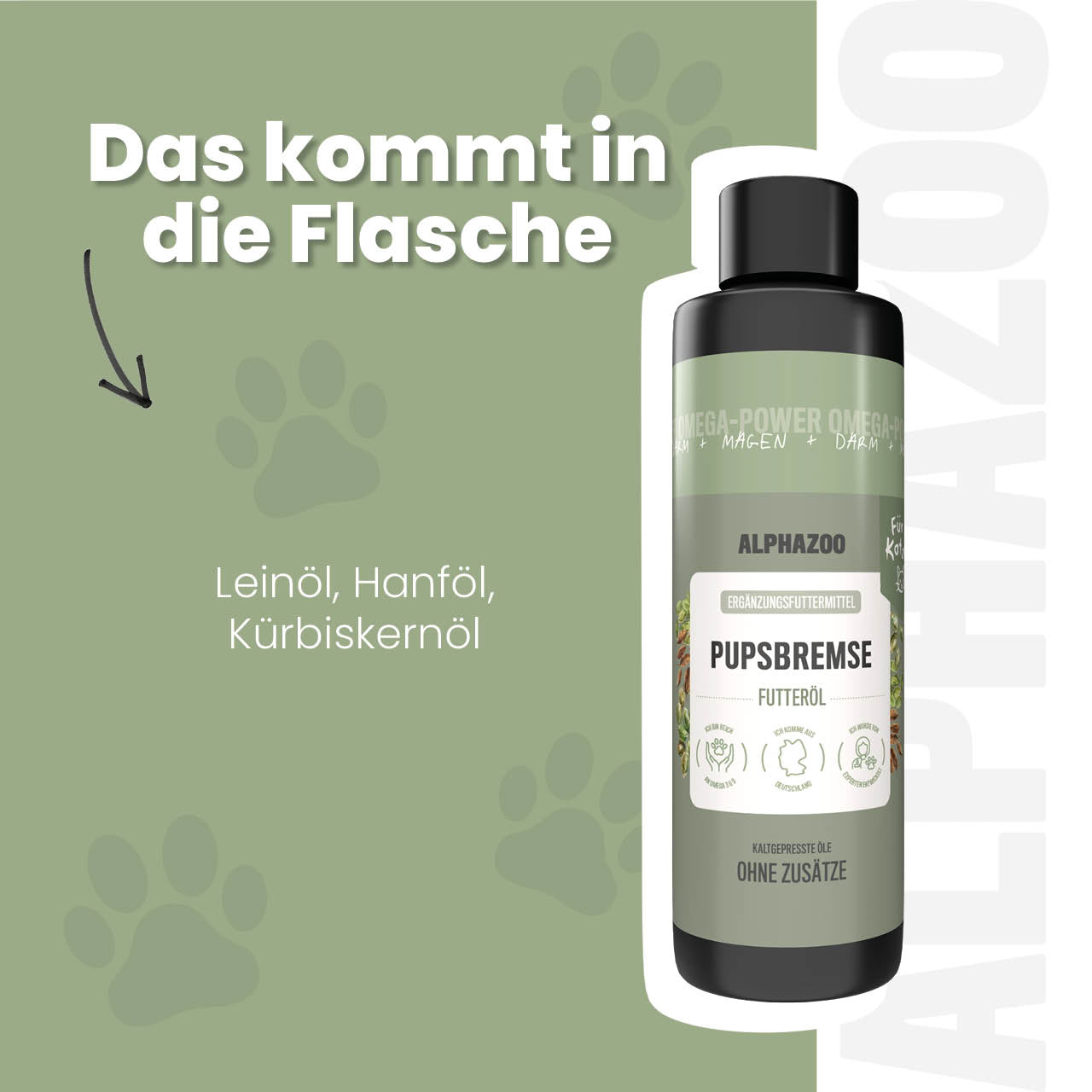 Pupsbremse Futteröl für Katzen