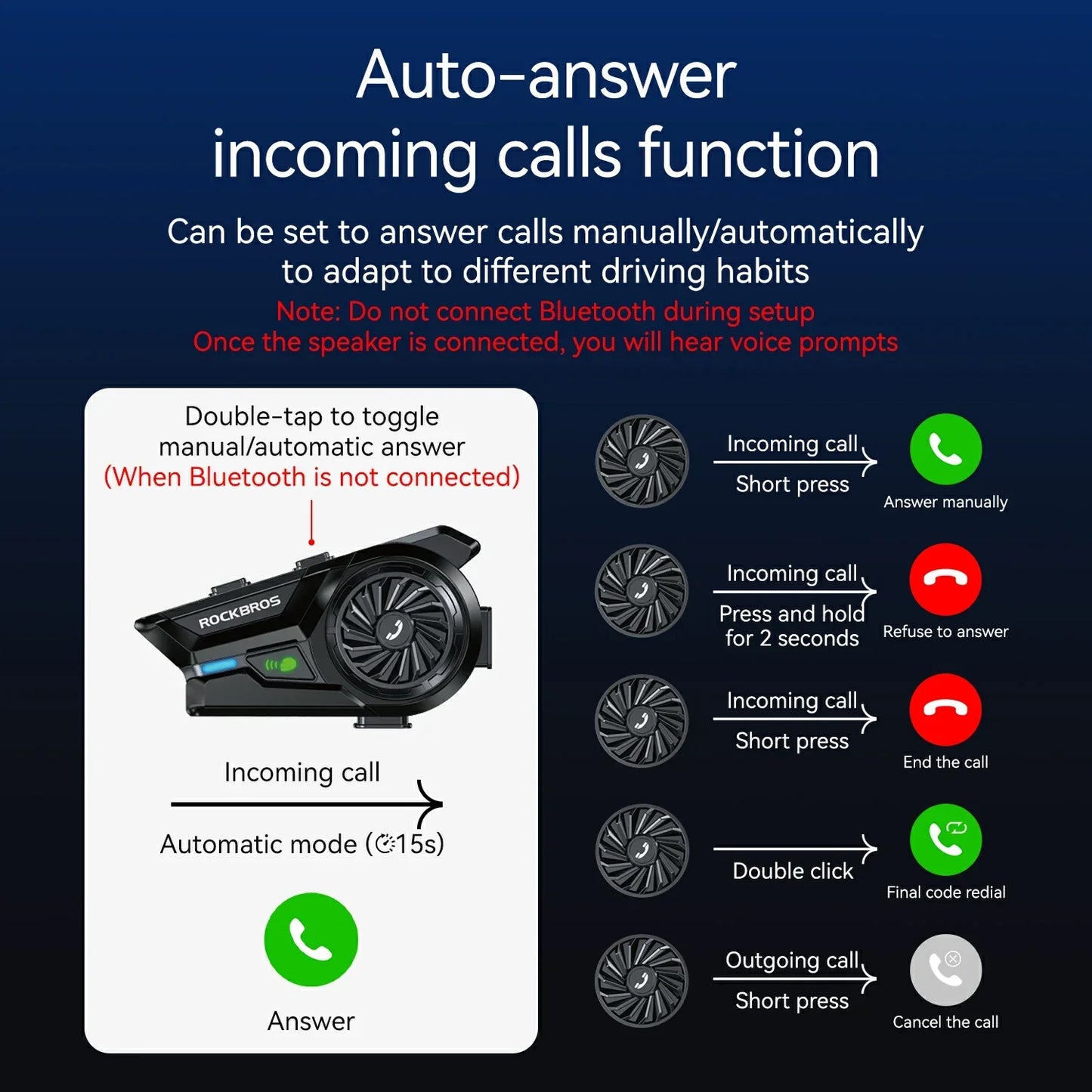 R1 Motorrad Bluetooth Headset