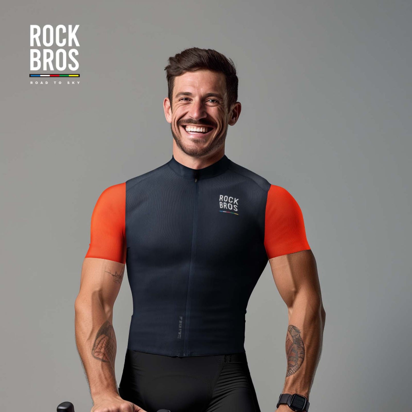 ROAD TO SKY Herren Kurzarm-Radtrikot Fahrrad dres za MTB & Rennrad