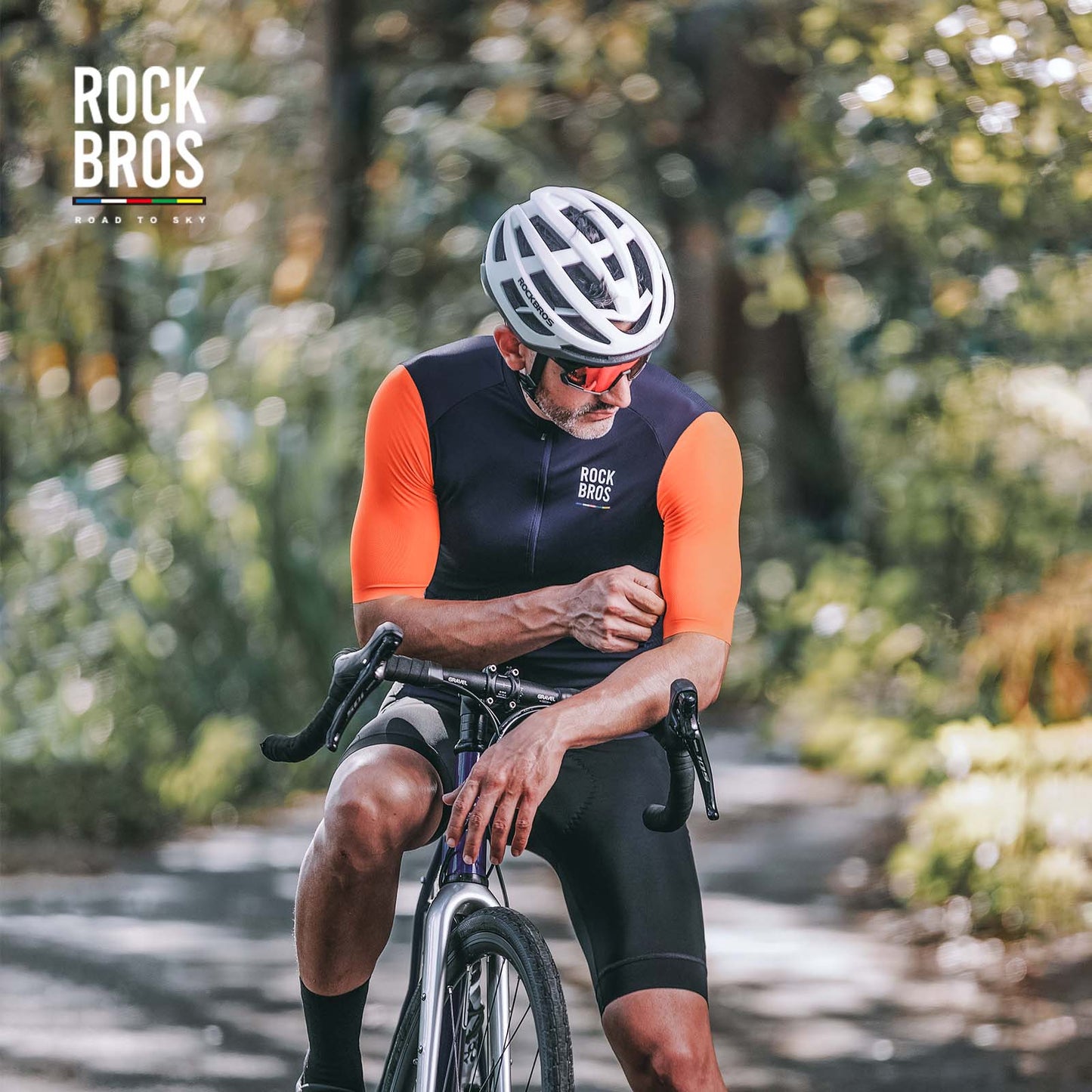 ROAD TO SKY Herren Kurzarm-Radtrikot Fahrrad dres za MTB & Rennrad