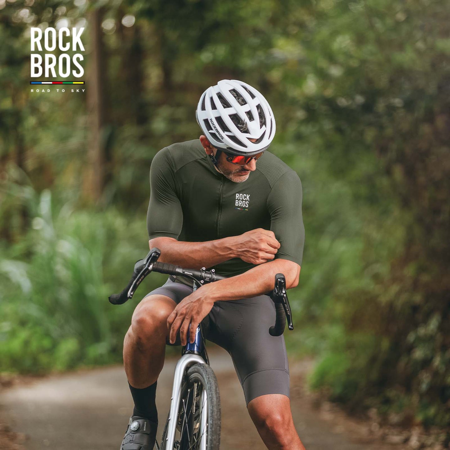 ROAD TO SKY Herren Kurzarm-Radtrikot Fahrrad dres za MTB & Rennrad