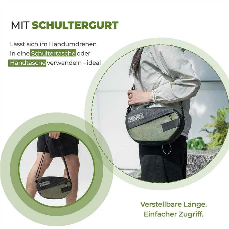ROAD TO SKY Nachhaltige Fahrrad-Lenkertasche aus recycelten Reifen 2.5L