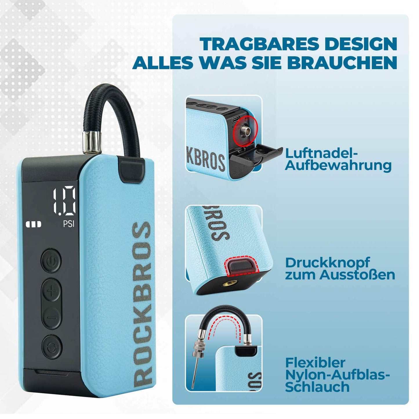 Elektrische Ballpumpe Luftpumpe 4 Ersatznadeln