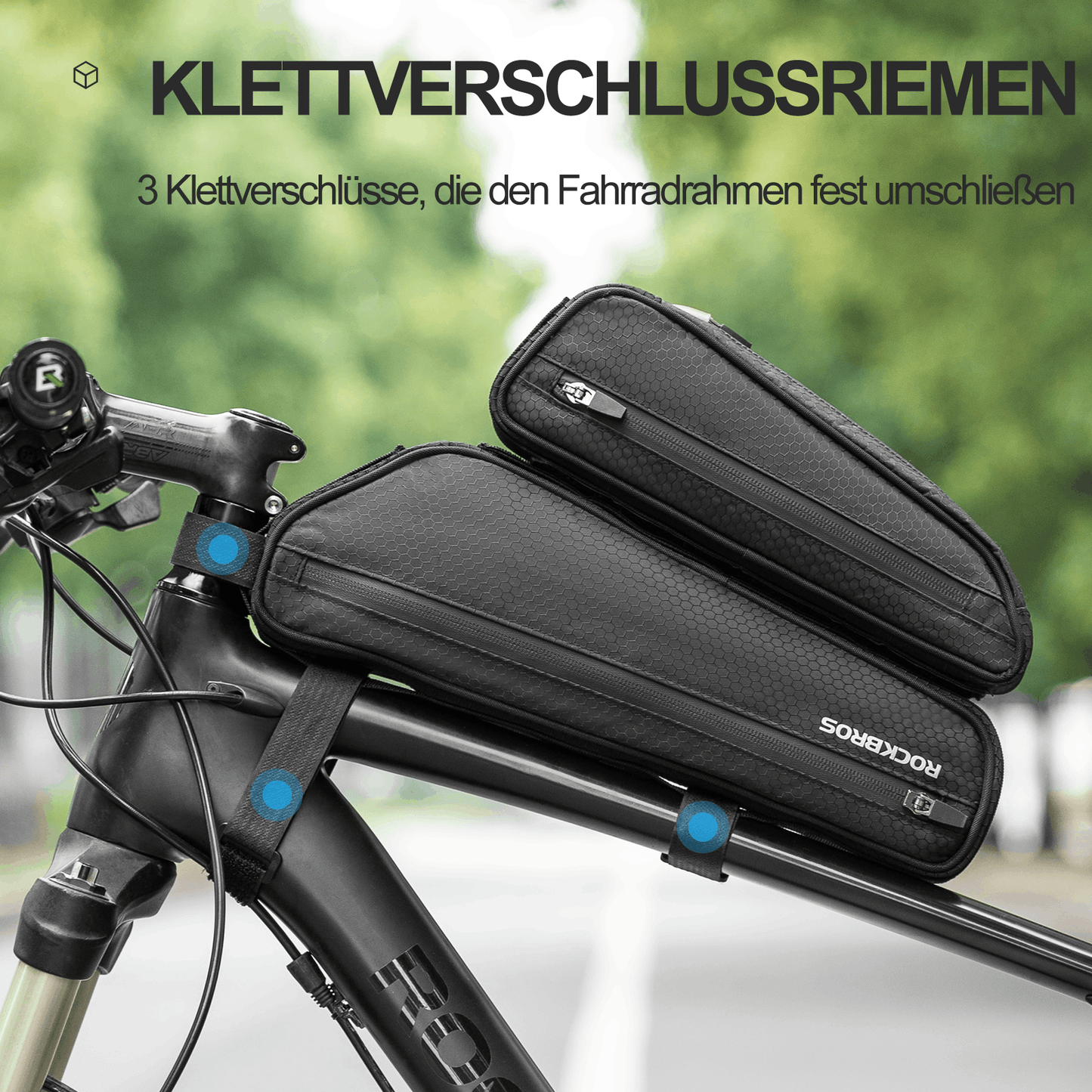 ROCKBROS 2 in 1 Fahrradtasche Set Rahmentasche Oberrohrtasche  2,5L