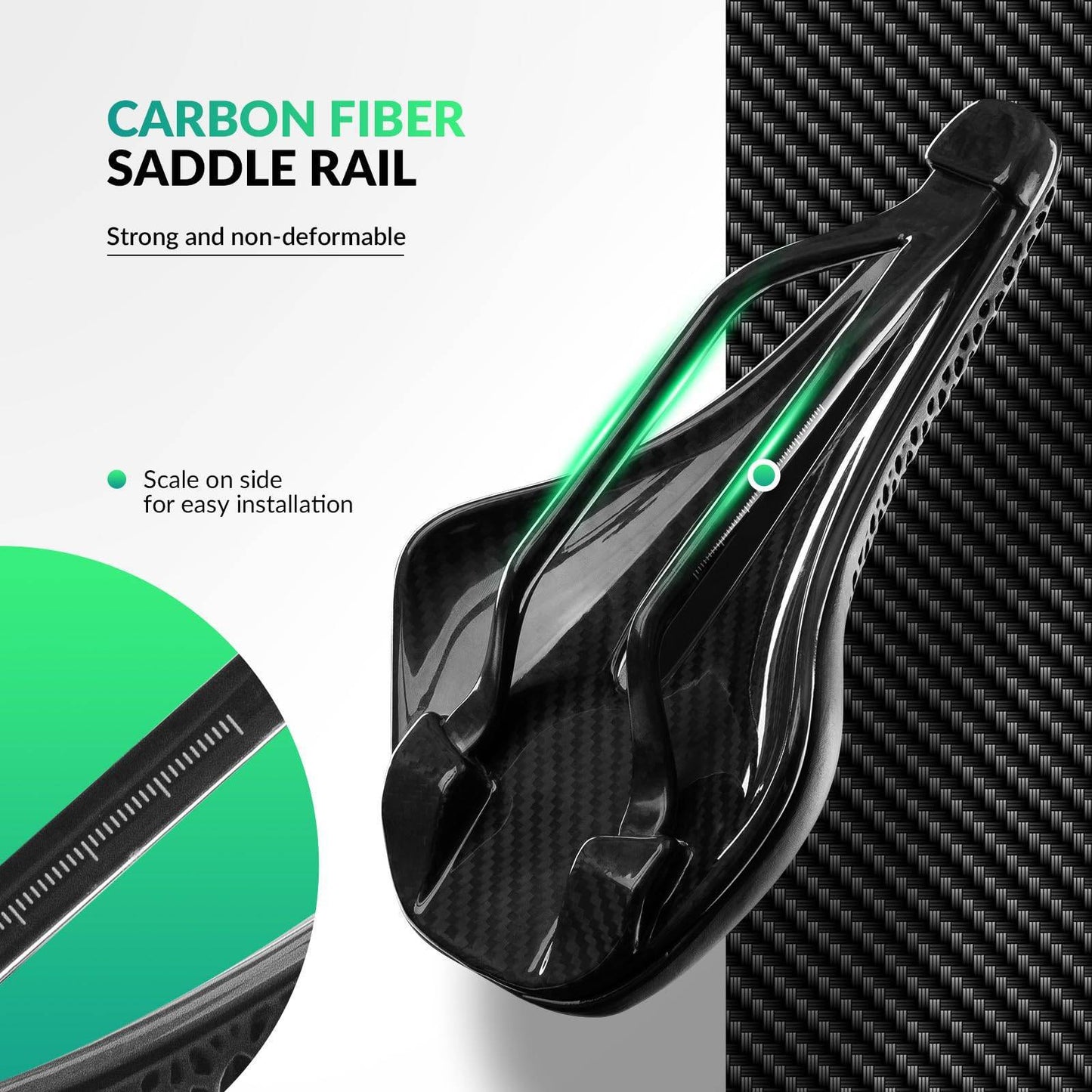 ROCKBROS 3D Druck Carbon Rennradsattel Ultraleicht Stoßdämpfender Ergonomischer