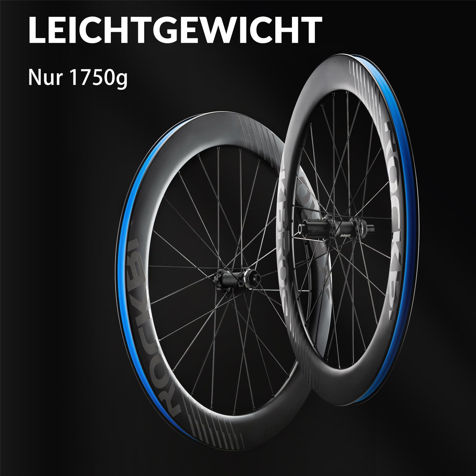 laufräder rennrad steckachse ROCKBROS 700C Carbon Laufradsatz 65mm Scheibenbremse Steckachse Laufra – Unimother