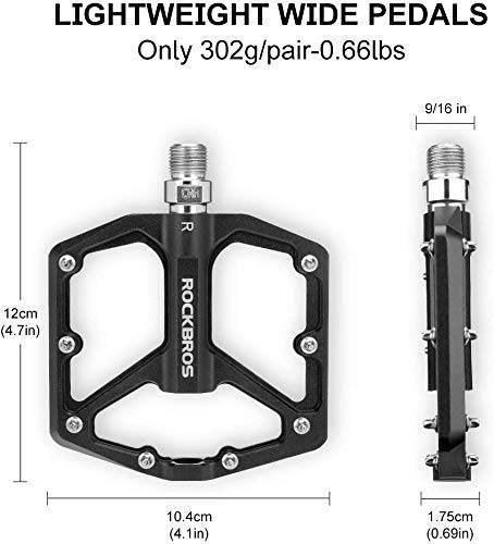 ROCKBROS pedale s aluminijskom platformom 9/16 Zoll za MTB e-bicikle Stadtrad