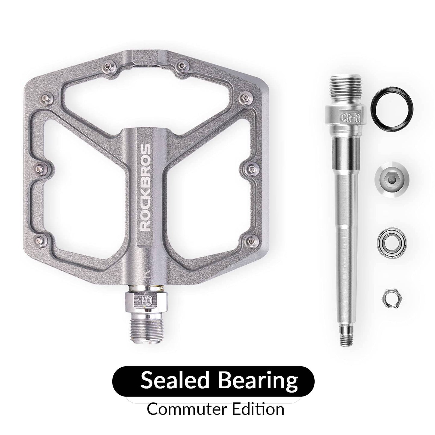 ROCKBROS pedale s aluminijskom platformom 9/16 Zoll za MTB e-bicikle Stadtrad