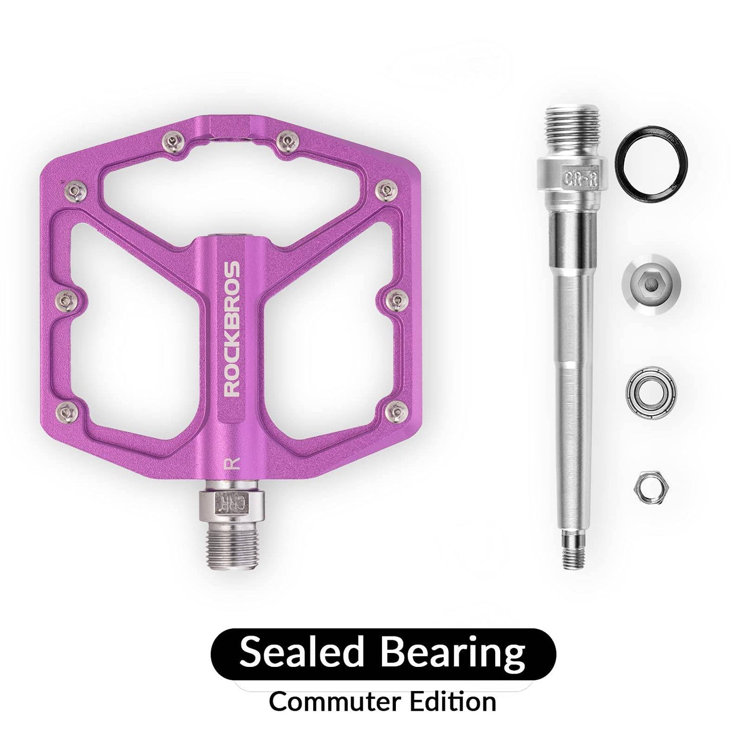 ROCKBROS pedale s aluminijskom platformom 9/16 Zoll za MTB e-bicikle Stadtrad