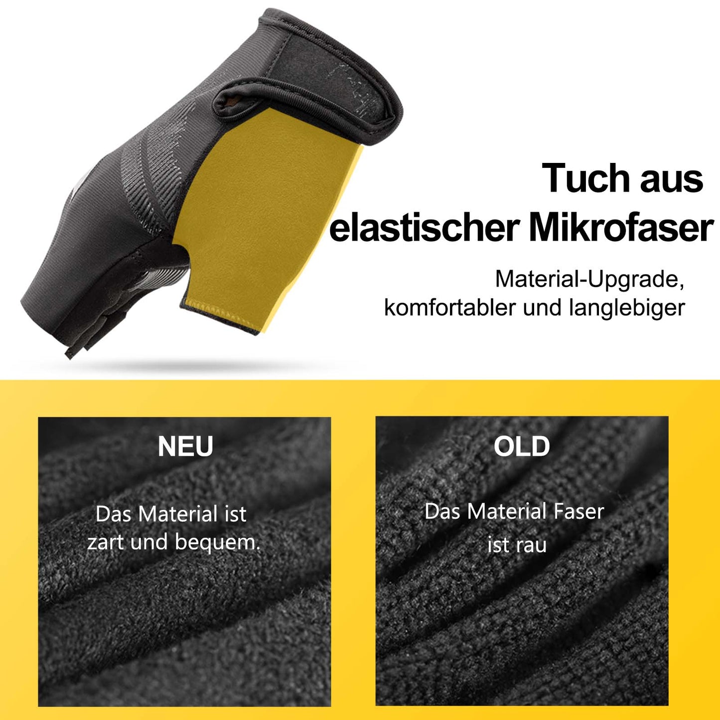 ROCKBROS Antirutsch-Reithandschuhe mit reflektierenden Halbfingern S-XXL