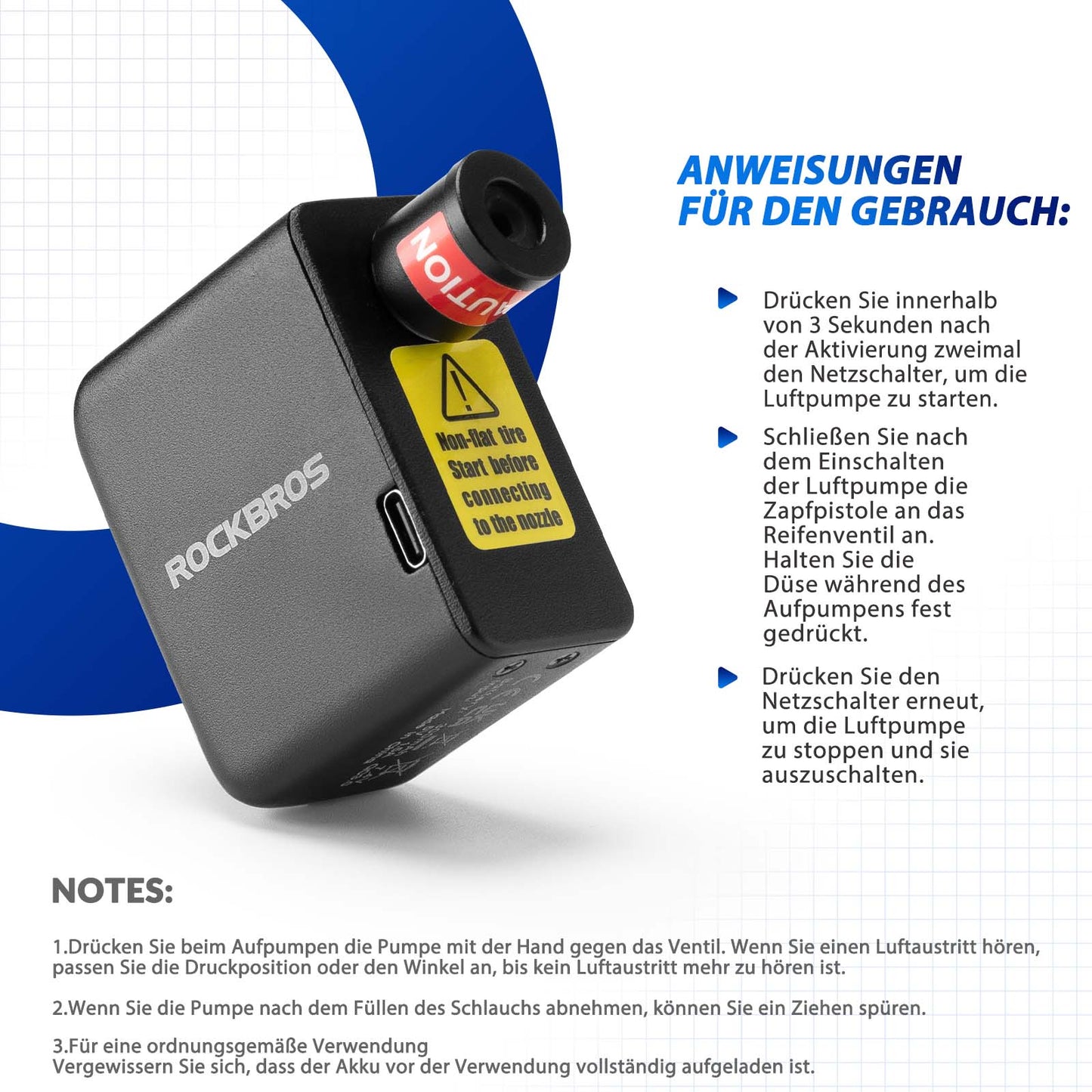 MINI Elektrische Fahrradpumpe AS1