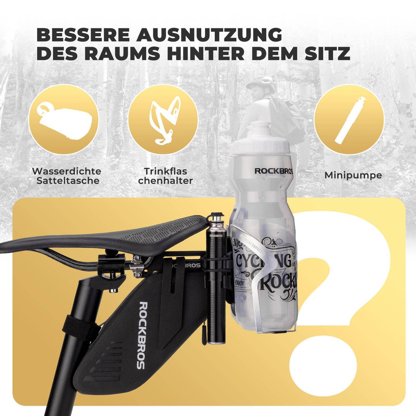 ROCKBROS Fahrrad Flaschenhalter Adapter Aluminum Einstellbar Halterung