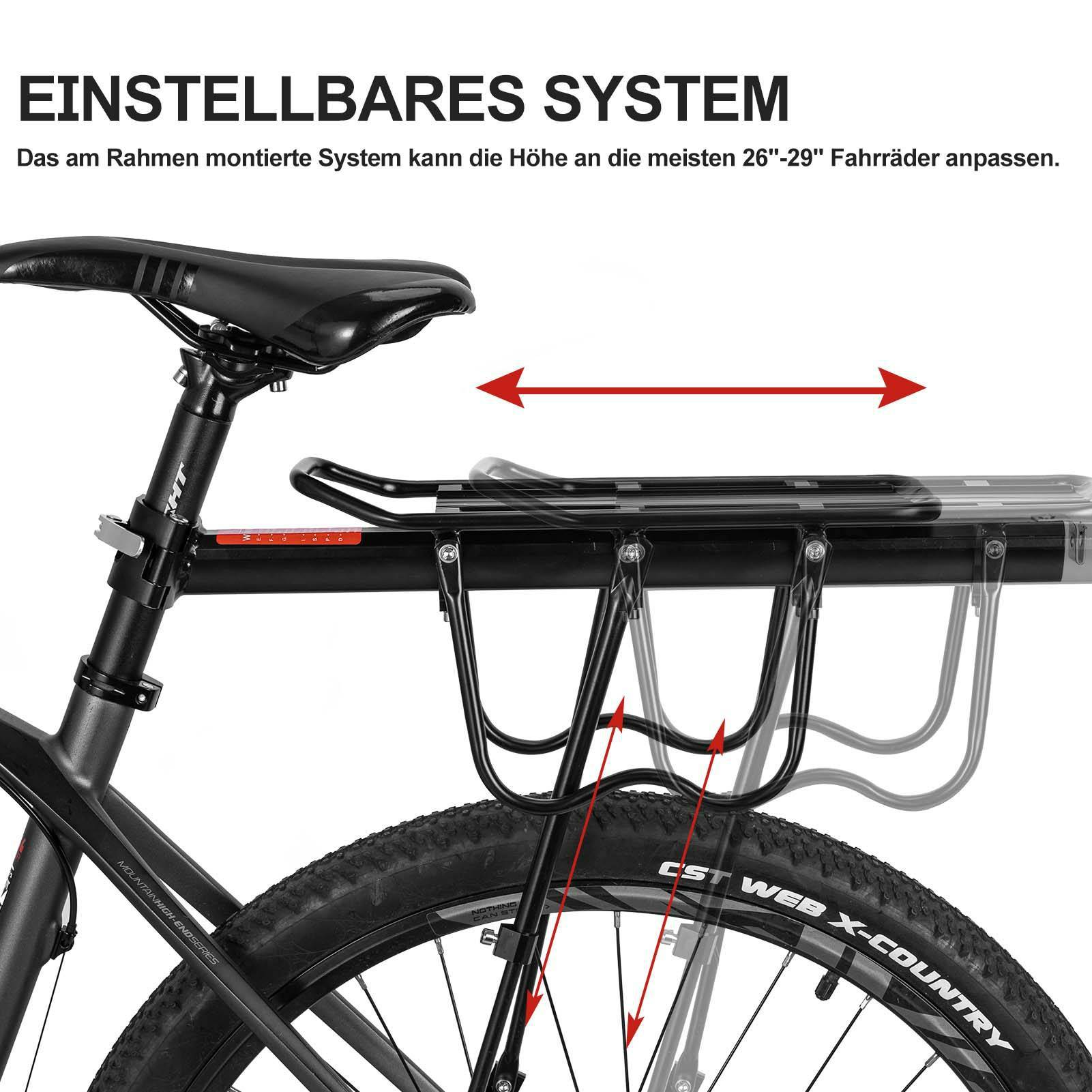 rennrad gepäckträger schnellspanner ROCKBROS Fahrrad Gepäckträger Schnellspanner mit Reflektor 24-29 Zoll – Unimother
