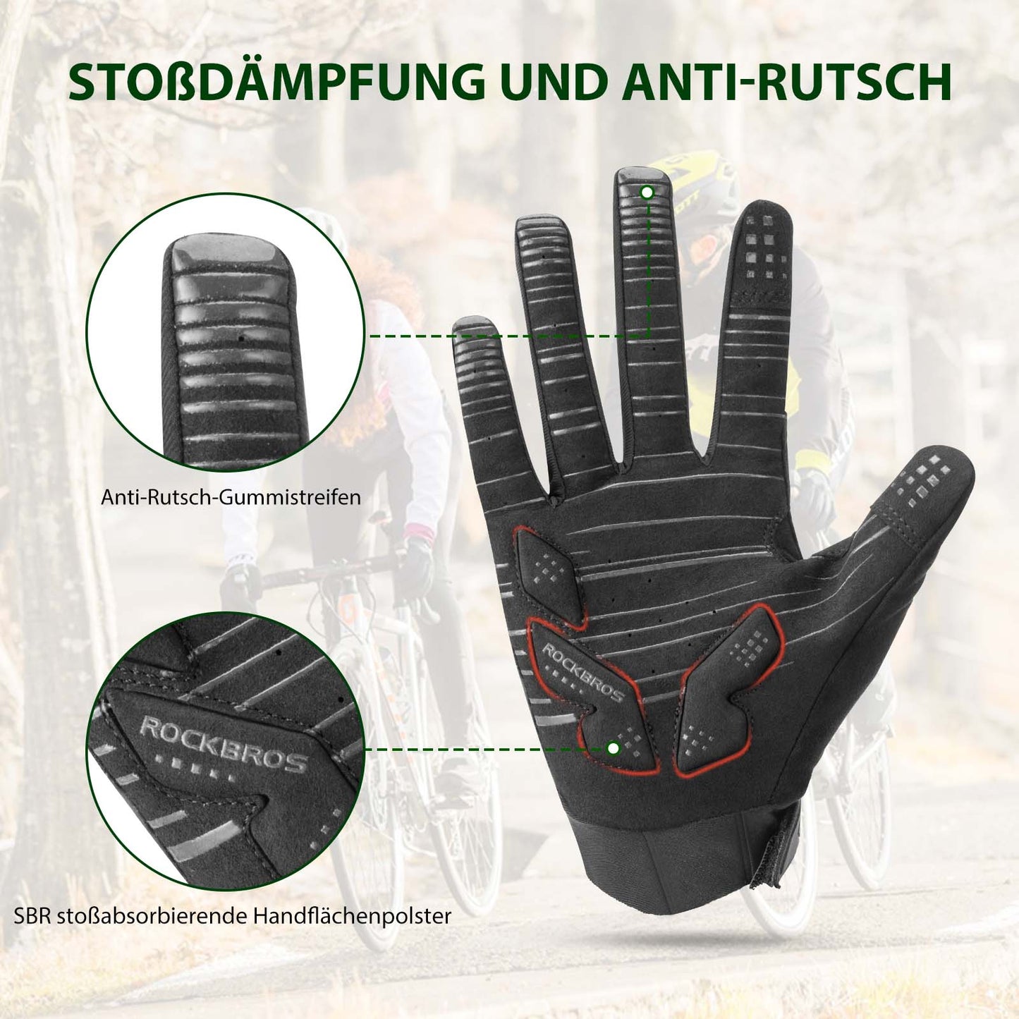 ROCKBROS Fahrrad Handschuhe Touchscreen-Design za aktivnosti na otvorenom, uniseks