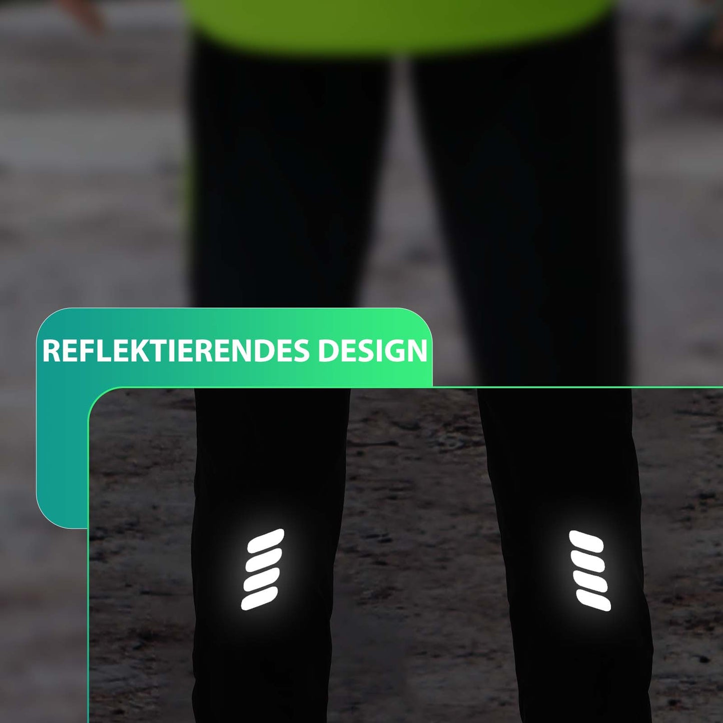 ROCKBROS Fahrrad Hose Wasserabweisend Radlerhose Leuchtendes Grün