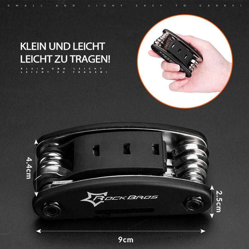 ROCKBROS Fahrrad Multifunktionswerkzeug 16 u 1 Reparatur Werkzeug