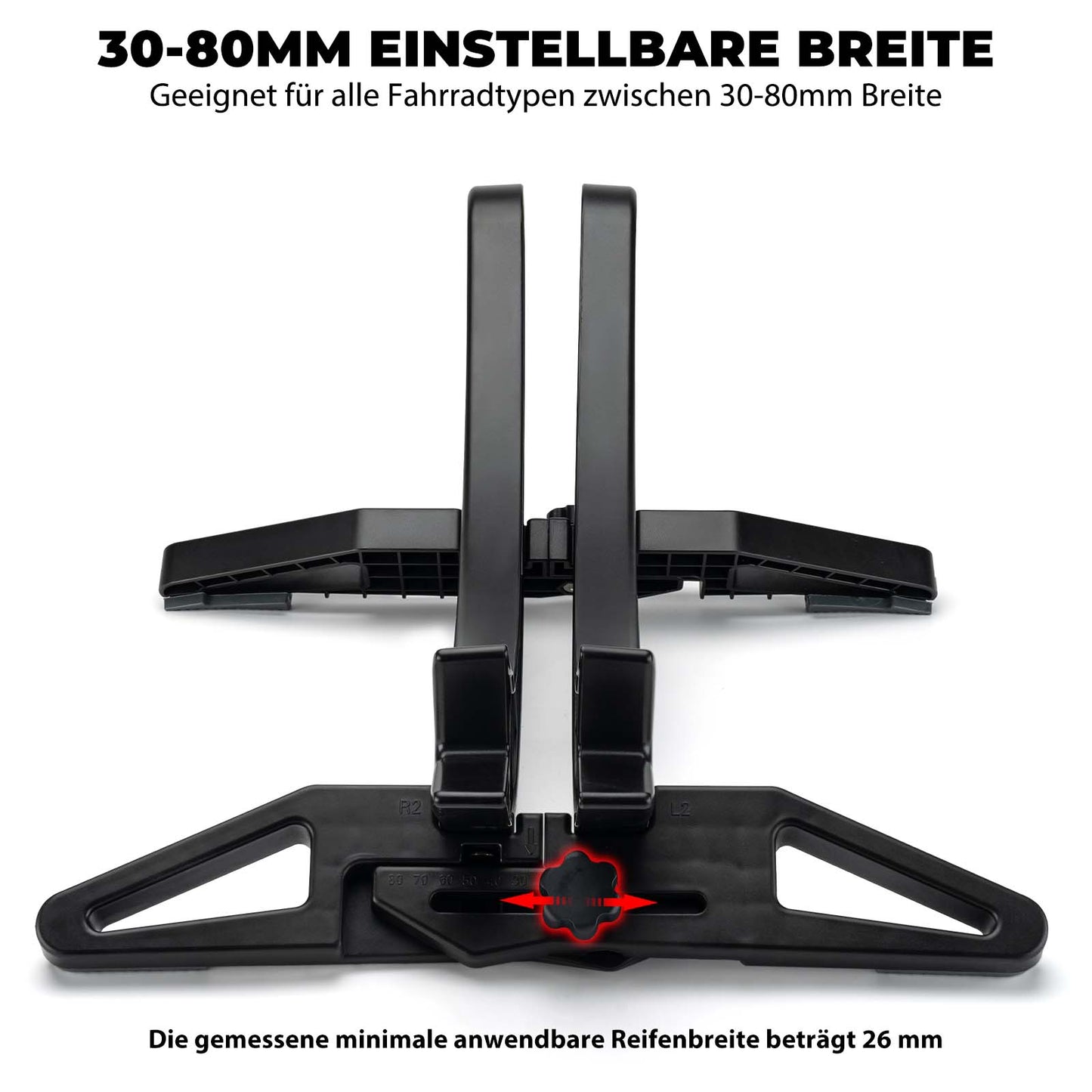 ROCKBROS Fahrrad Parkständer, verstellbare Fahrradständer für 26–80 mm