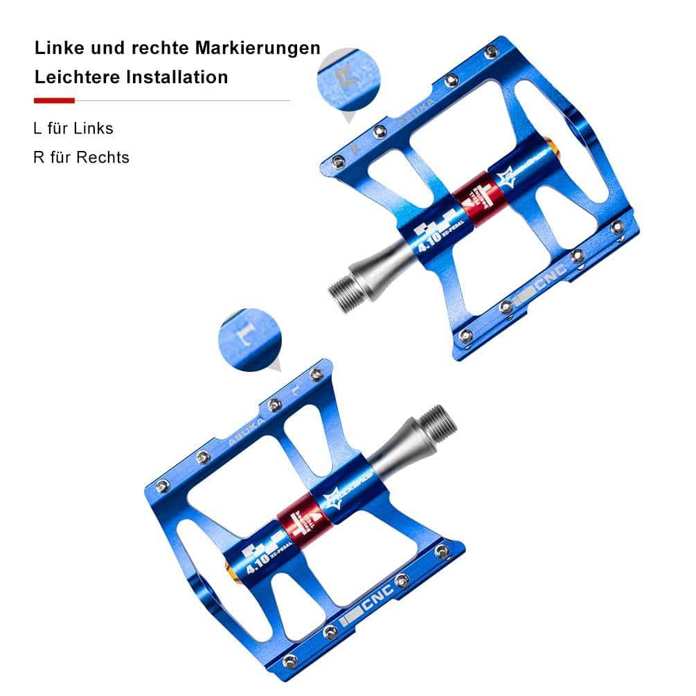 ROCKBROS Fahrrad Pedale 9/16 für MTB/BMX/Rennrad 4 Sealed Bearings