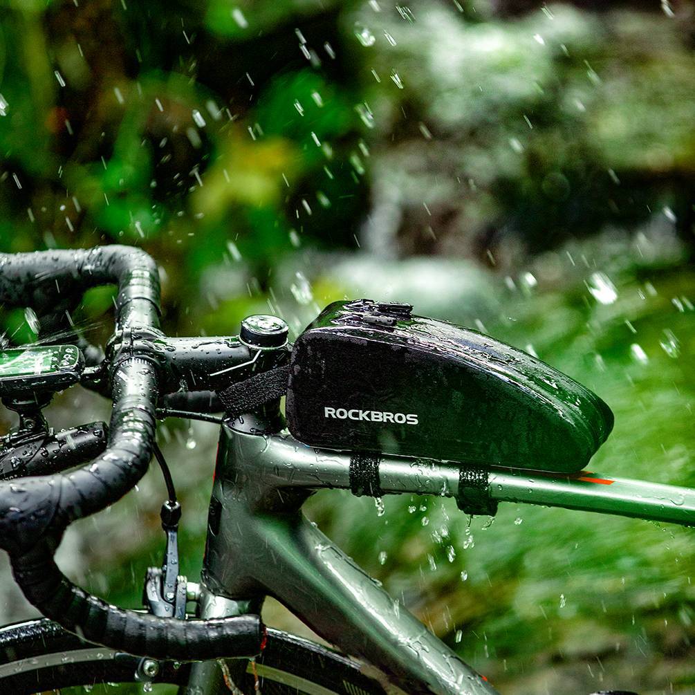 ROCKBROS Fahrrad Rahmentasche wasserdicht Staubfest Schwarz 1L/1,6 L