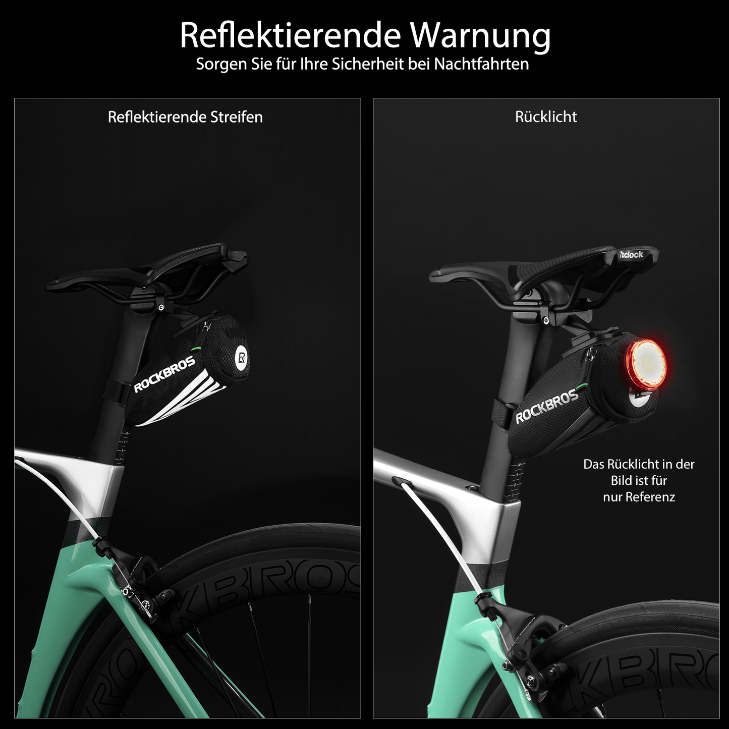ROCKBROS Fahrrad Satteltasche für MTB/Rennrad/Faltrad Mini Portable