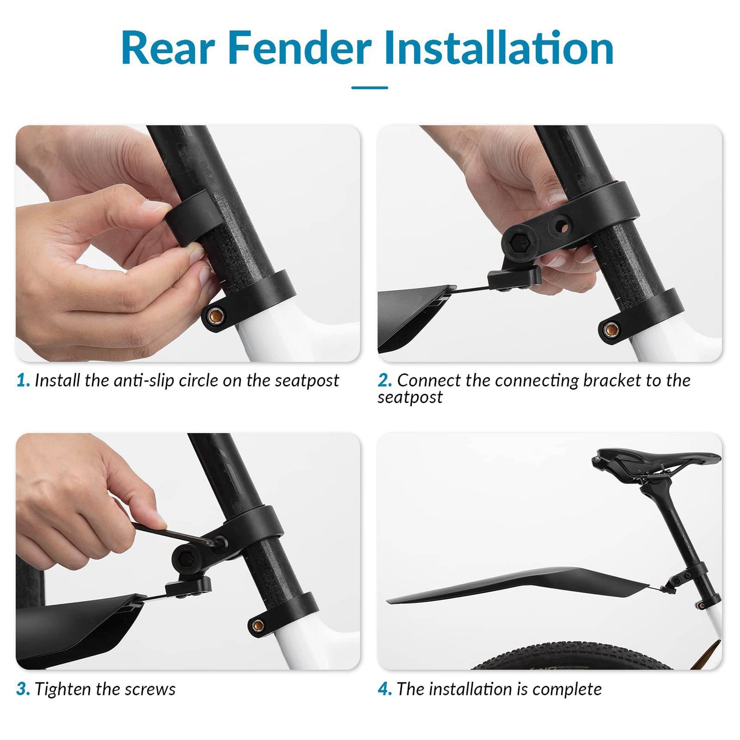 ROCKBROS Fahrrad Schutzblech Set Mountainbikes Universal Spritzschutz