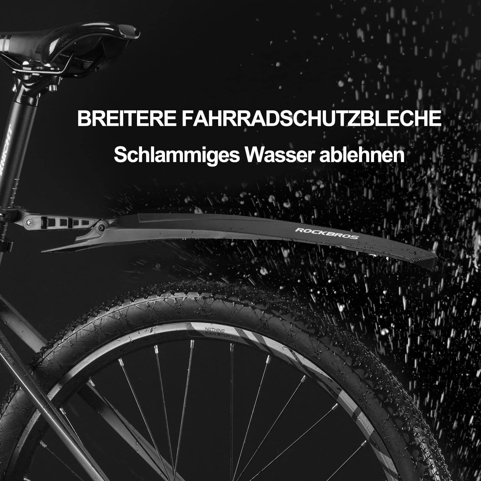 fahrrad schutzblech 26 zoll mtb ROCKBROS Fahrrad Schutzblech Set MTB Spritzschutz 26 Zoll Schwarz – Unimother