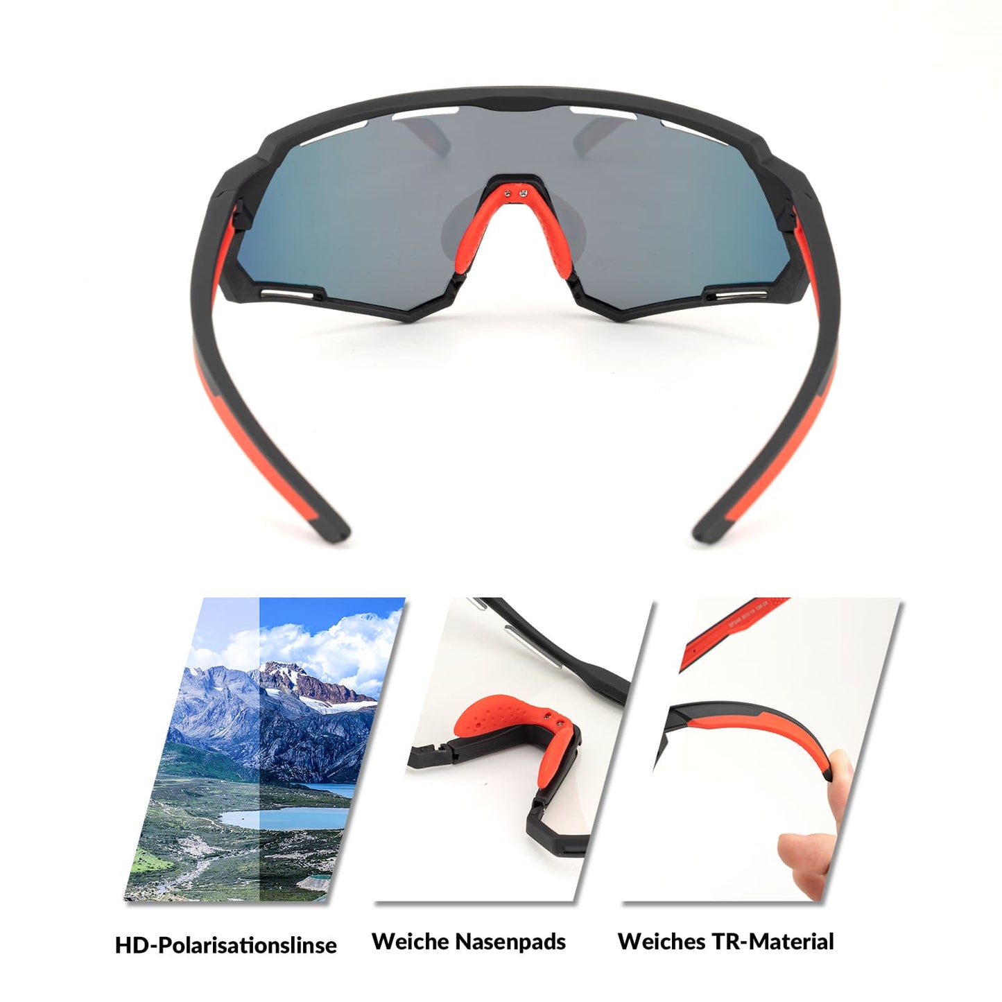 ROCKBROS Fahrradbrille 2-in-1 Sportbrille Polarisiert & Selbsttönend