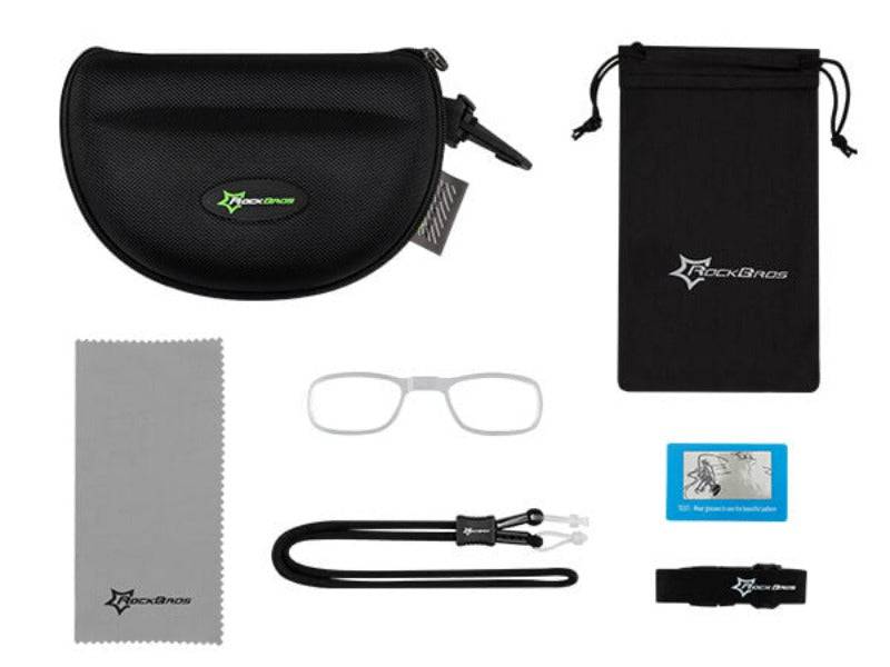 ROCKBROS Fahrradbrille polarisierte Sonnenbrille mit 5 Wechselgläsern