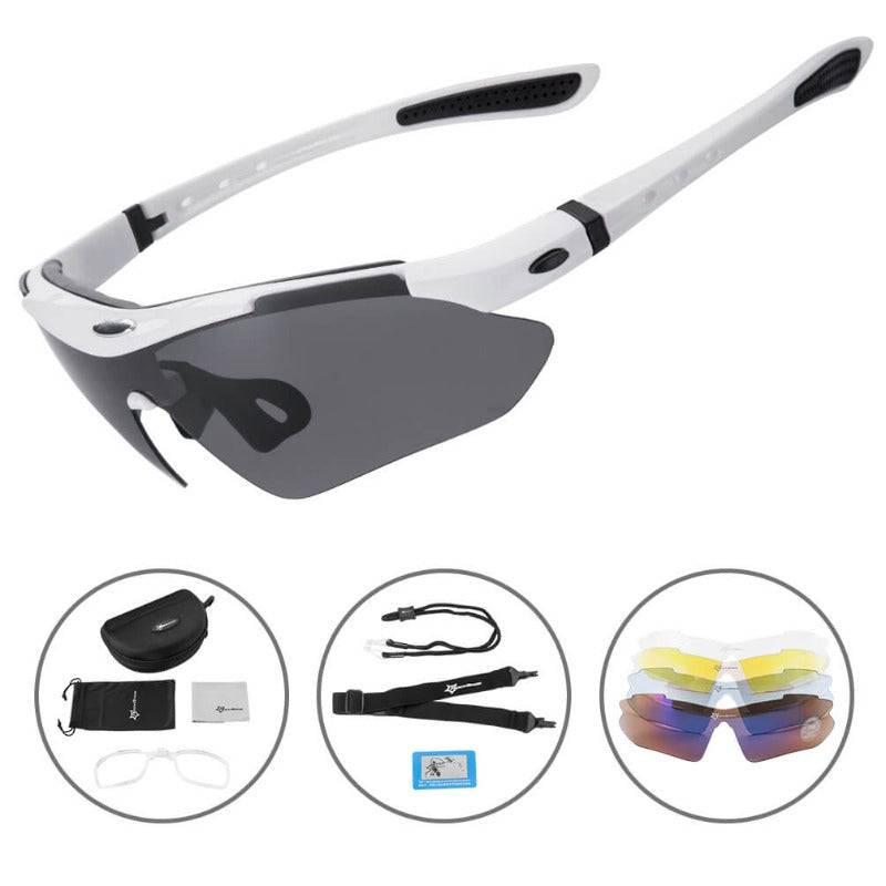 ROCKBROS Fahrradbrille polarisierte Sonnenbrille mit 5 Wechselgläsern