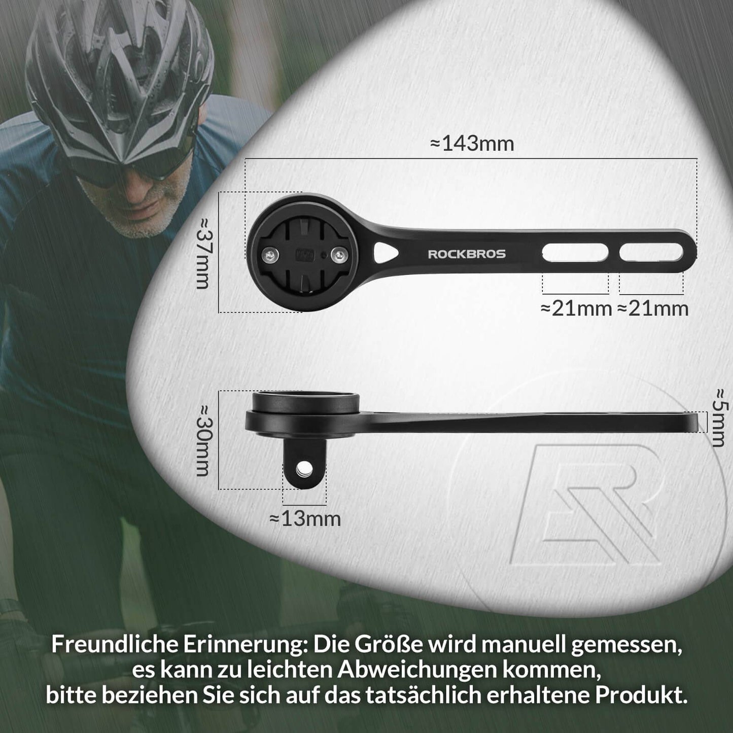 ROCKBROS Fahrradcomputer Halterung Kompatibel mit Garmin/Wahoo/Bryton/GPS