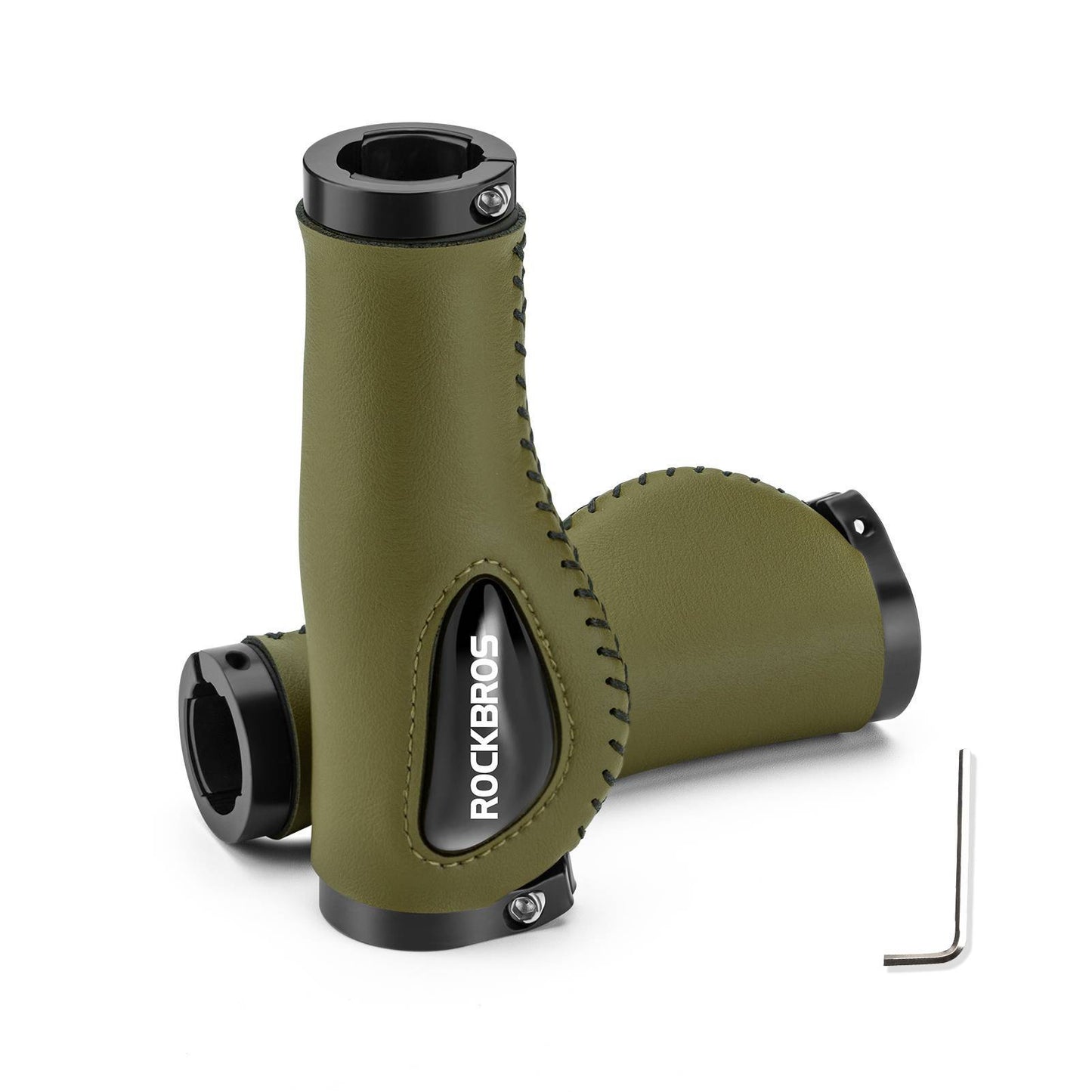 ROCKBROS Fahrradgriffe Ledergriffe für Lenker mit 22,2 mm Durchmesser