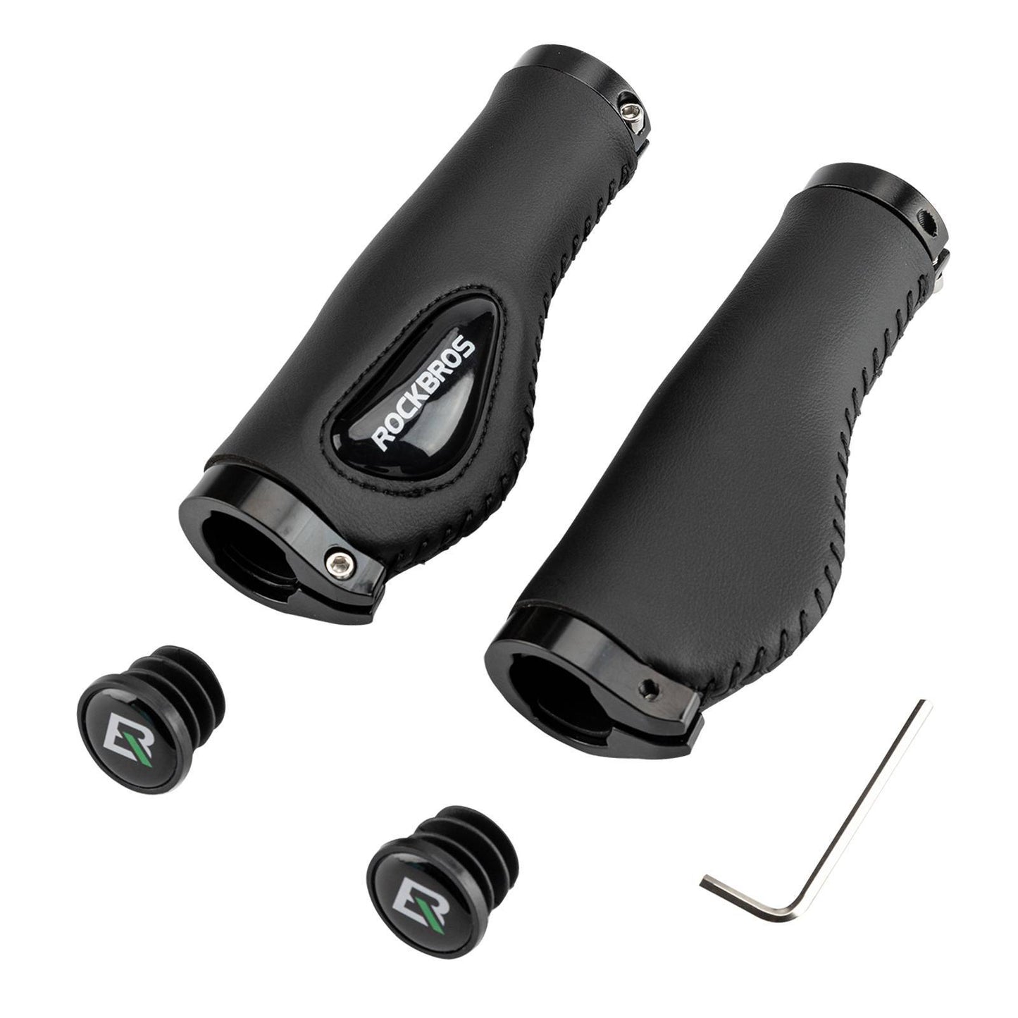ROCKBROS Fahrradgriffe Ledergriffe für Lenker mit 22,2 mm Durchmesser