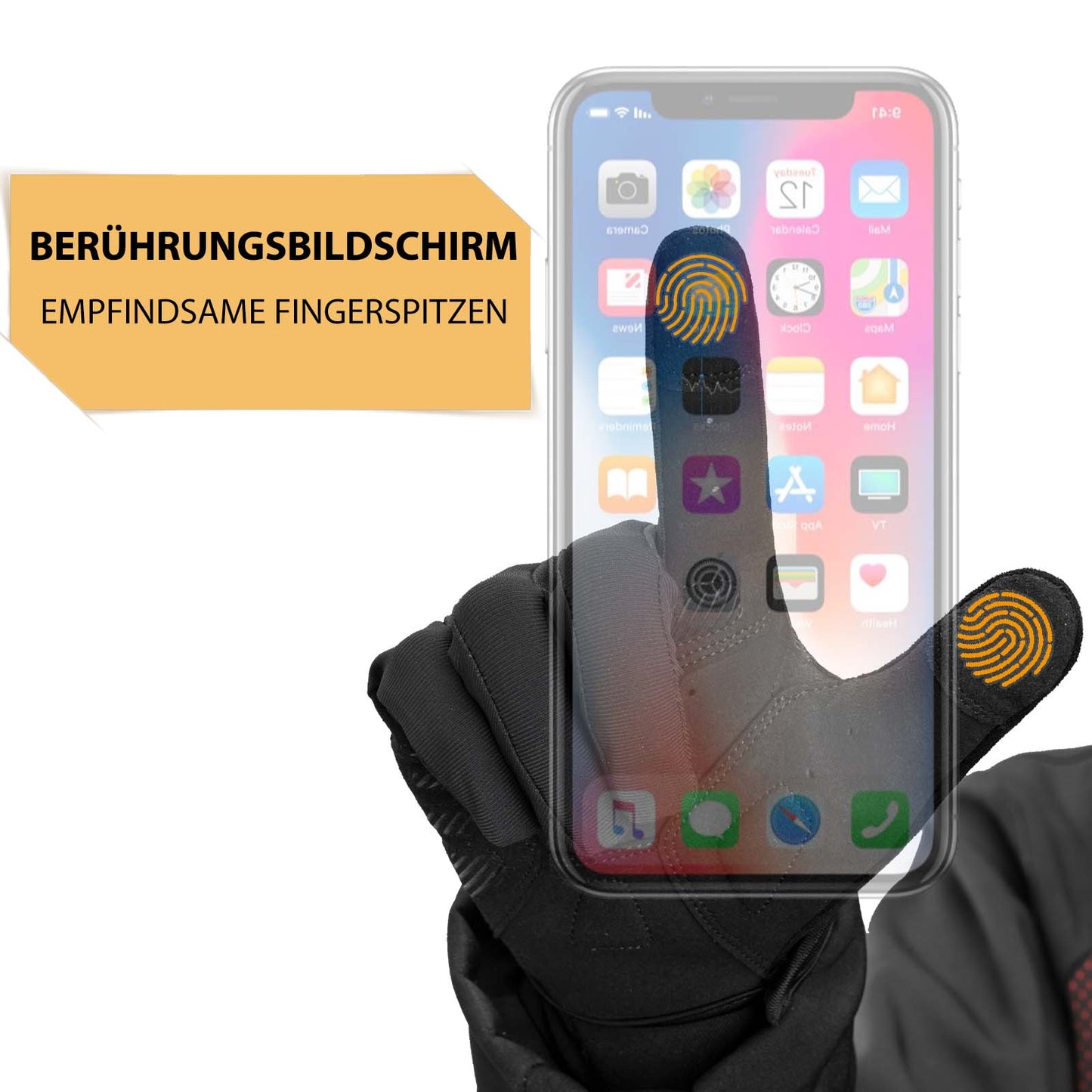 ROCKBROS Fahrradhandschuhe Touchscreen Handschuhe für Herren Damen