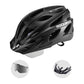 ROCKBROS Fahrradhelm mit integrierter abnehmbarer Magnetbrillen & Visier