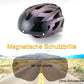ROCKBROS Fahrradhelm mit integrierter abnehmbarer Magnetbrillen & Visier