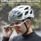 ROCKBROS Fahrradhelm mit integrierter abnehmbarer Magnetbrillen & Visier
