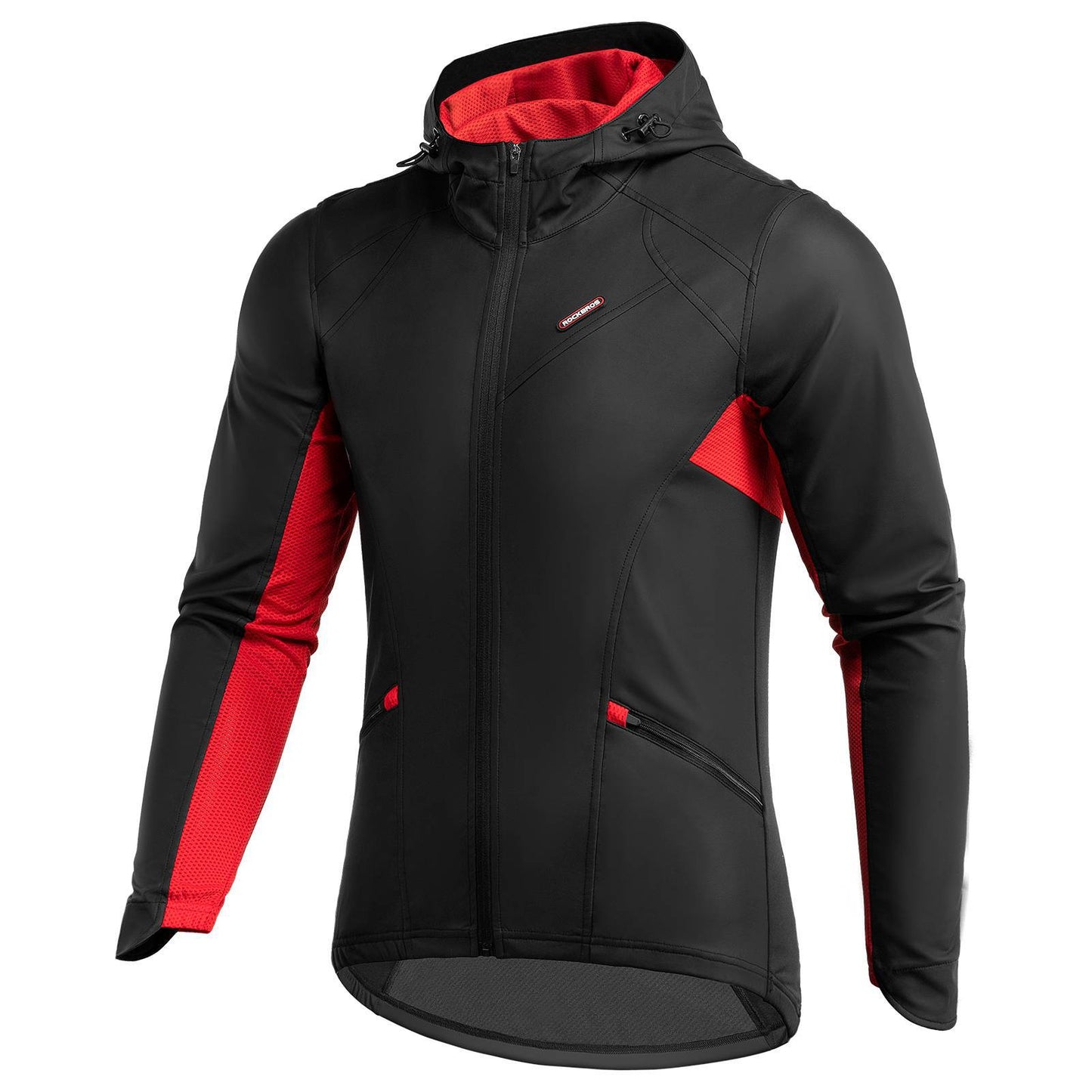 ROCKBROS Fahrradjacke Herren Winter Winddicht Softshelljacke Schwarz