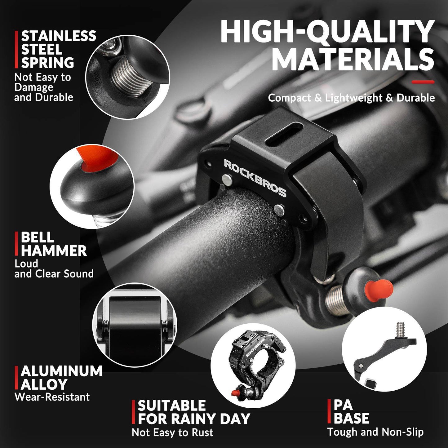 ROCKBROS Fahrradklingel Glocke 100dB Laut Innovativ Mini Fahrradklingel