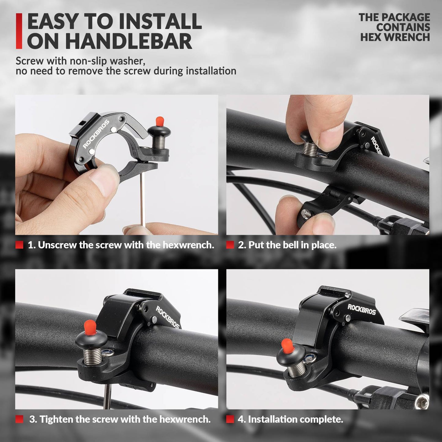 ROCKBROS Fahrradklingel Glocke 100dB Laut Innovativ Mini Fahrradklingel