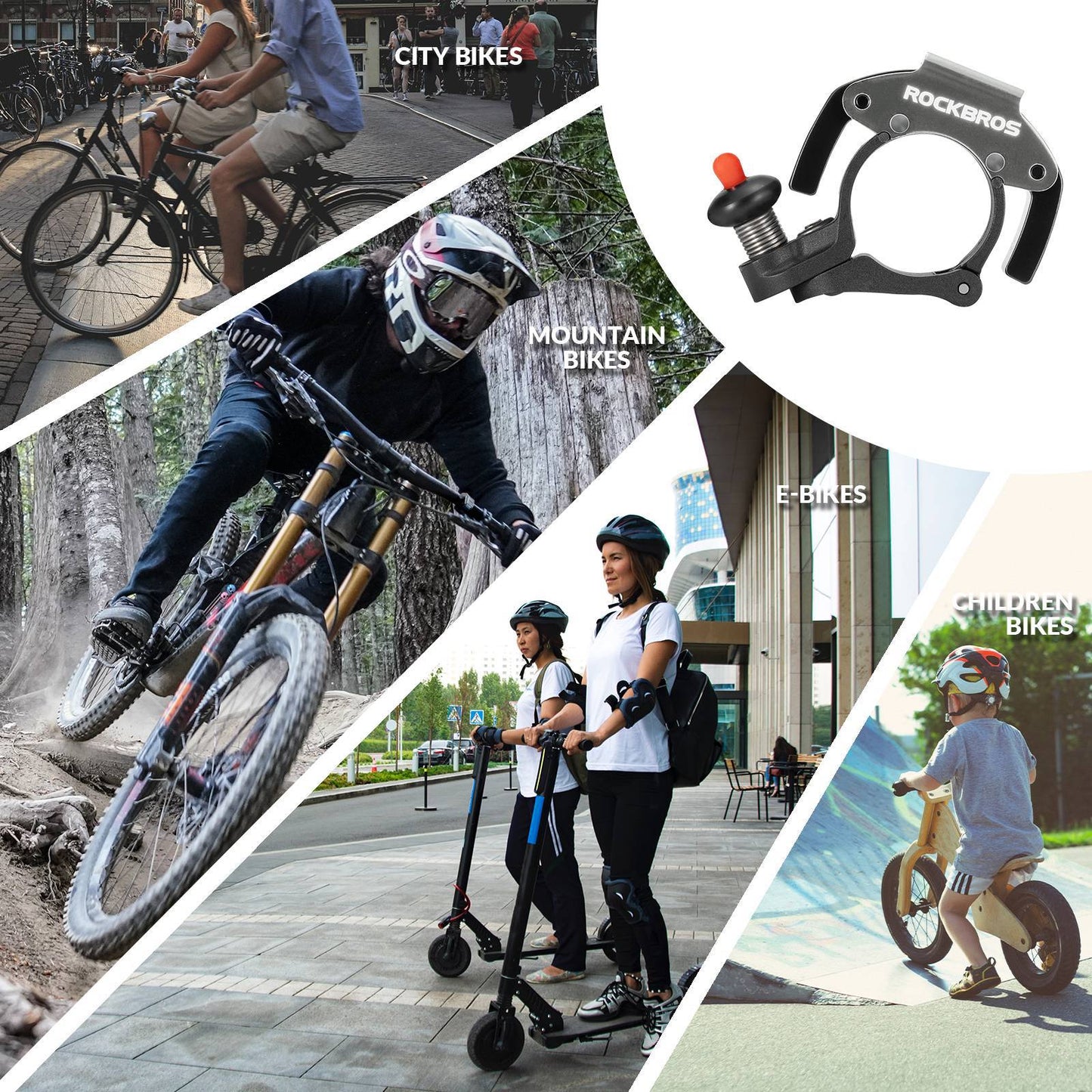 ROCKBROS Fahrradklingel Glocke 100dB Laut Innovativ Mini Fahrradklingel