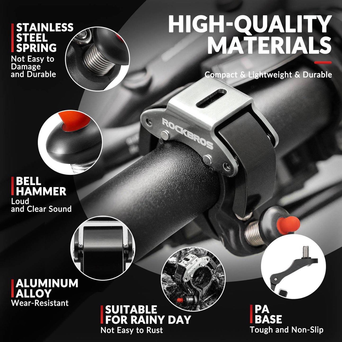 ROCKBROS Fahrradklingel Glocke 100dB Laut Innovativ Mini Fahrradklingel