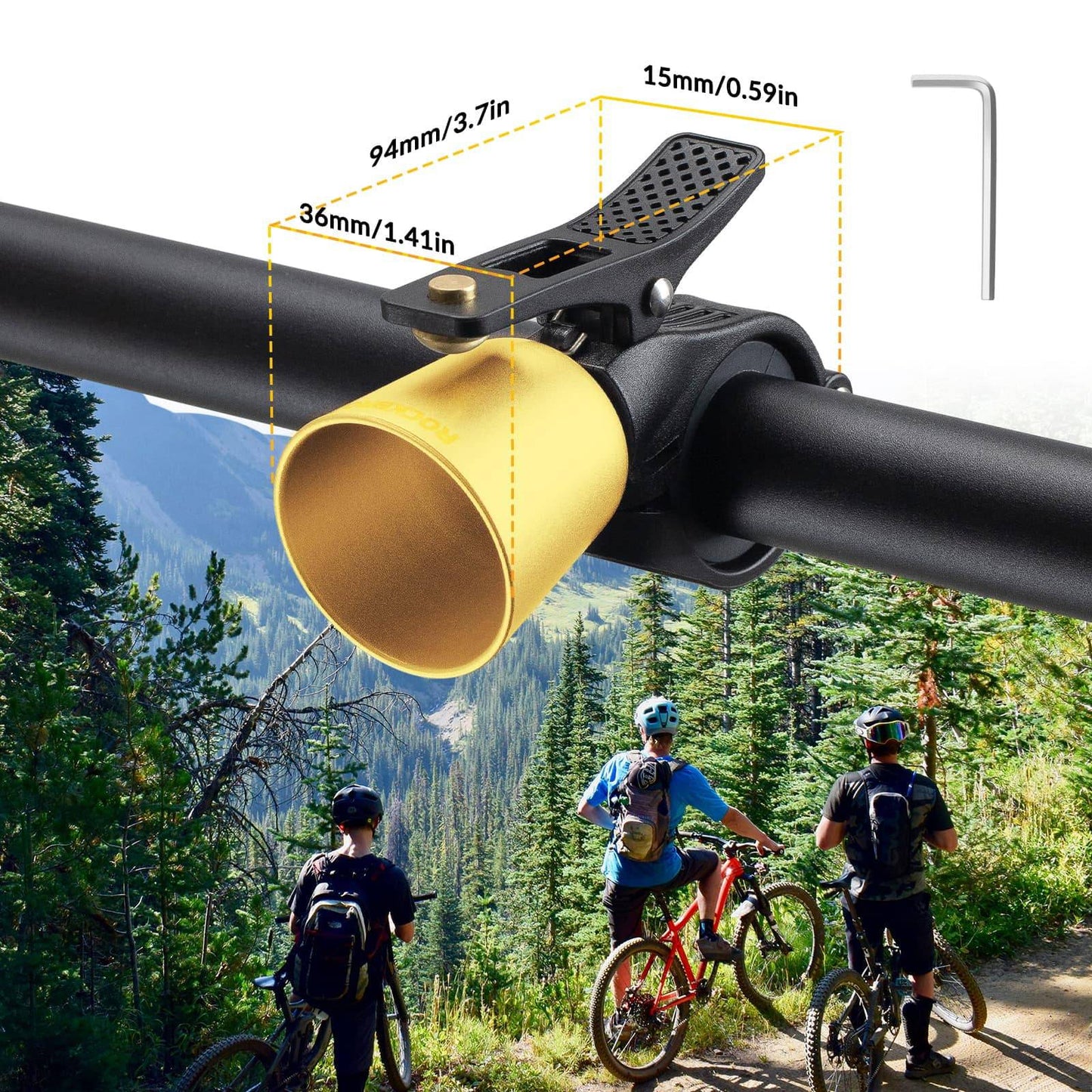 ROCKBROS Fahrradklingel Laut Retro Klingel für MTB Rennrad Vier Farben