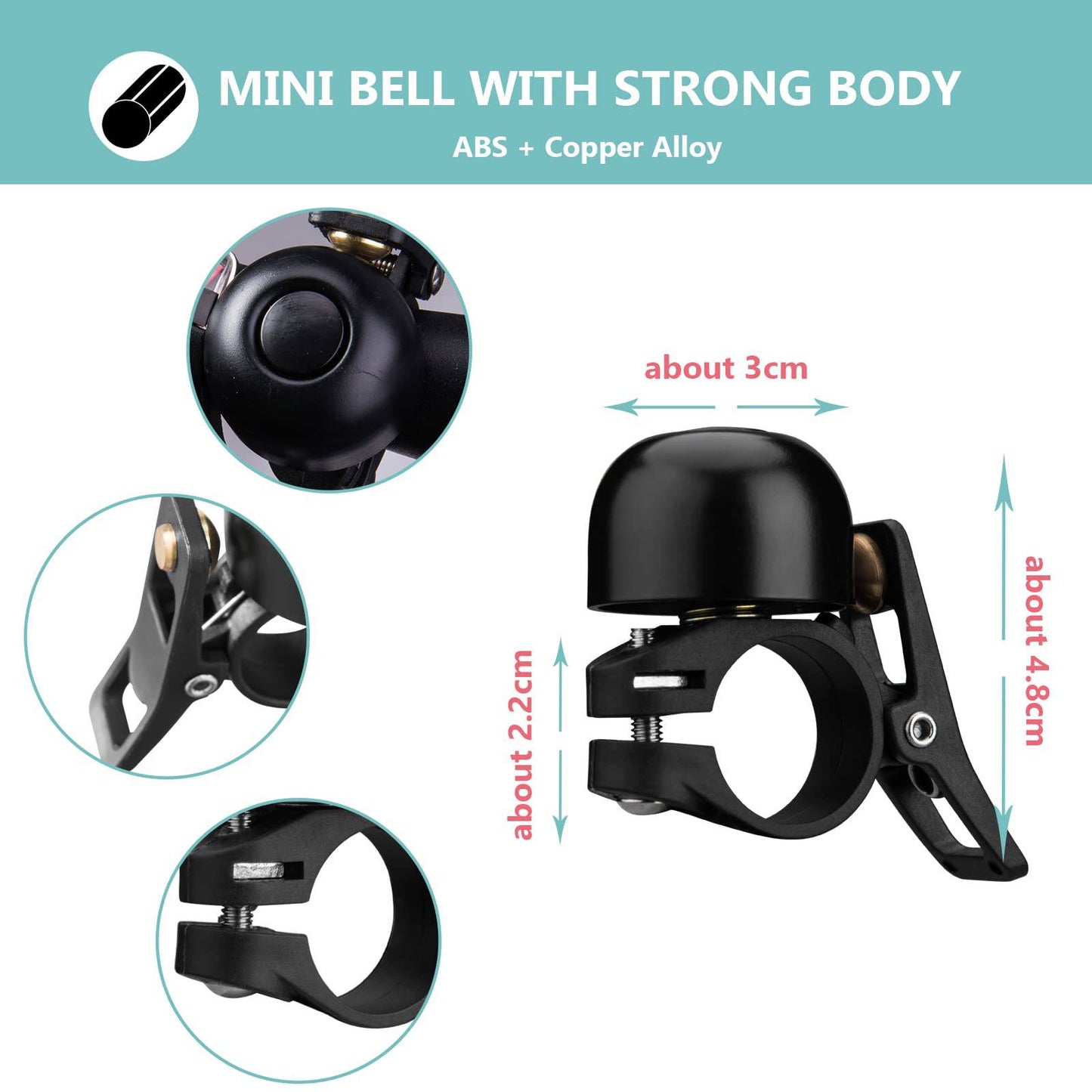 ROCKBROS Fahrradklingel Retro Klingel MTB Edelstahl Laut Klassisch