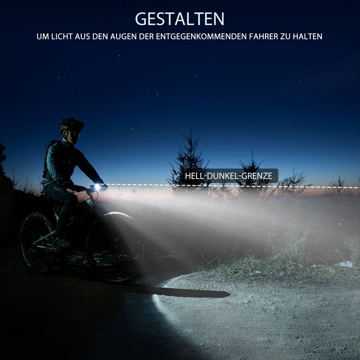 ROCKBROS Fahrradlicht Set USB Aufladbar Fahrrad Frontlicht & Rücklicht