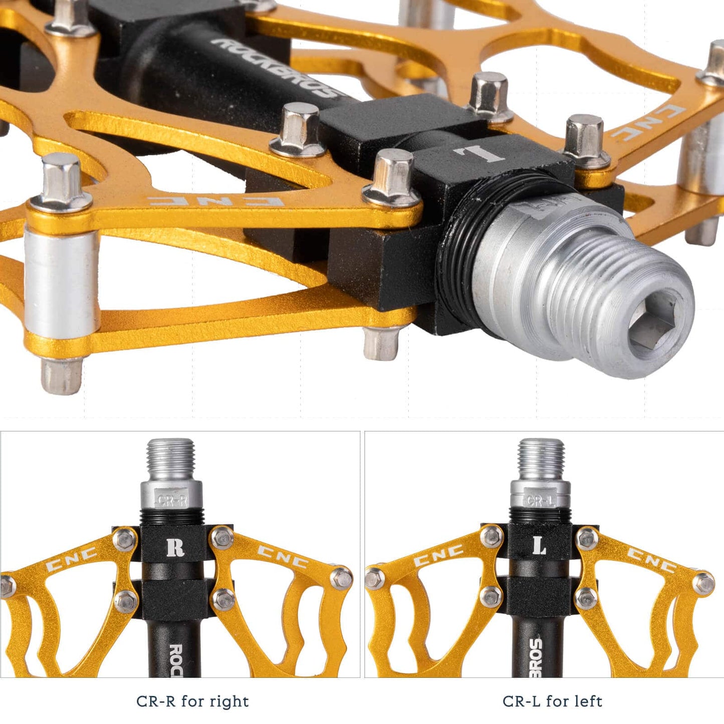 ROCKBROS Fahrradpedale 9/16 Zoll CNC Aluminij mit abgedichteten Lagern